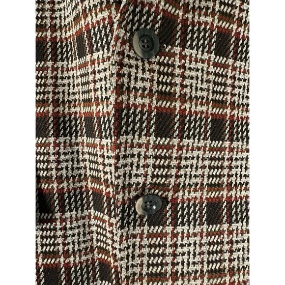 60’s Vintage ‘Continental Club’ Brown Plaid Two Button Blazer - Picture 6 of 11